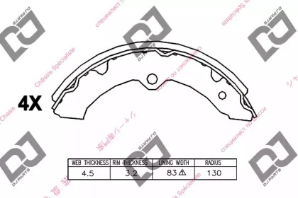 Комлект тормозных накладок DJ PARTS BS1205